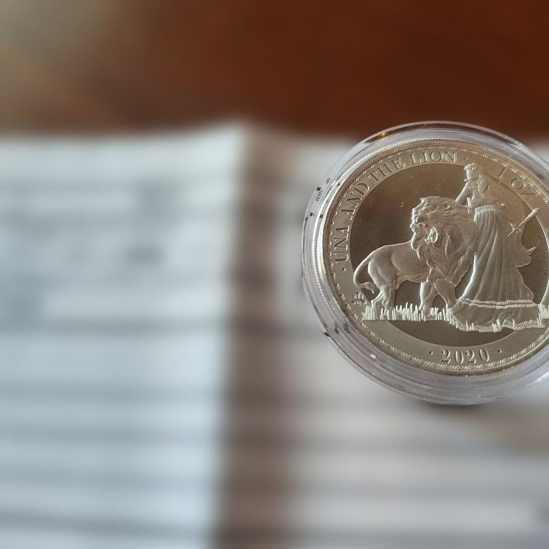 2020年 イギリス セントヘレナ ウナとライオン1ポンド銀貨