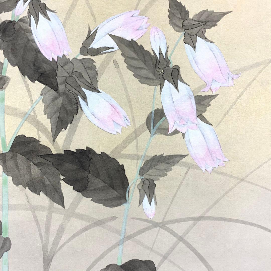 掛軸 宮本昌雄 ほたるぶくろ 共箱 花 植物 6月