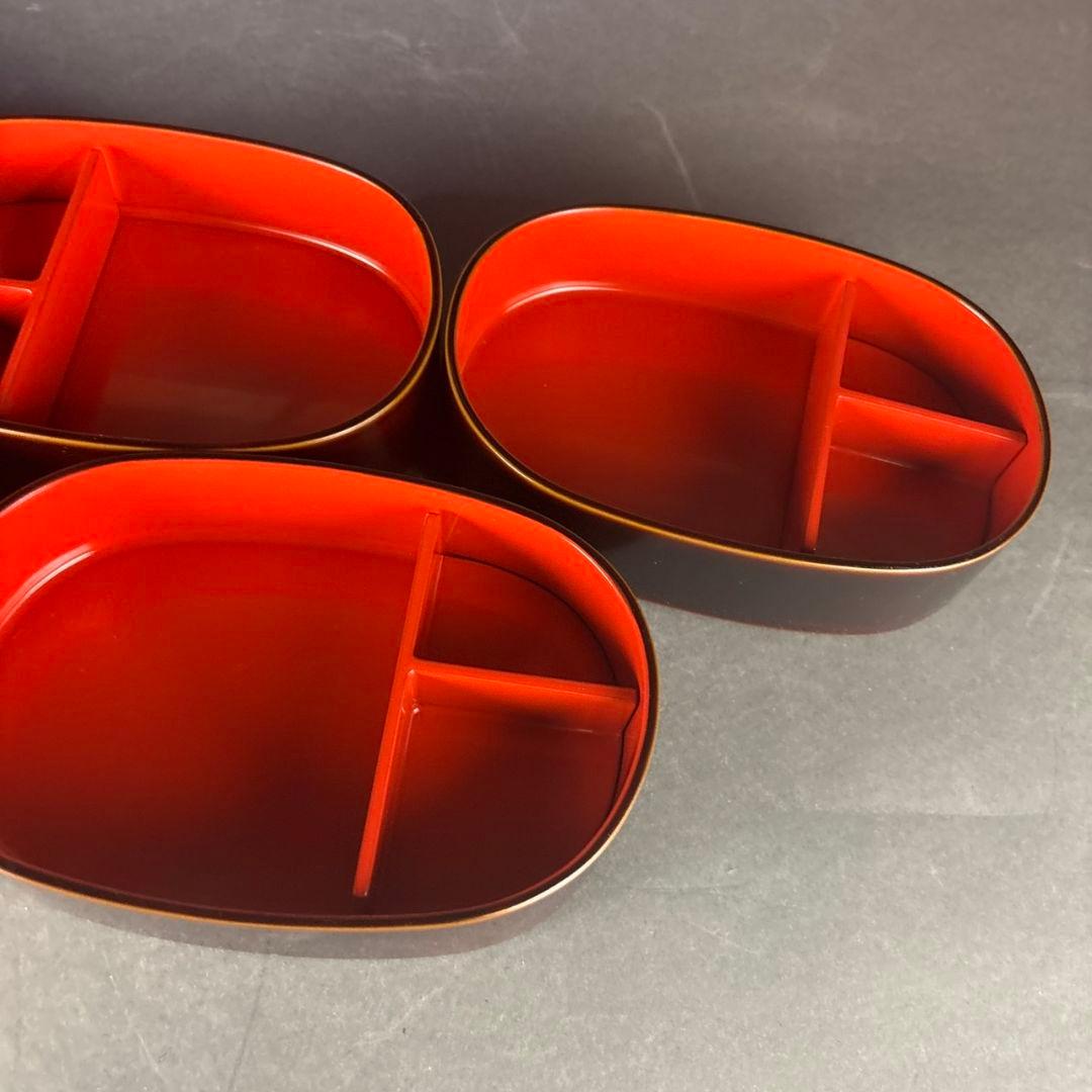 輪島塗　小判弁当箱　5客