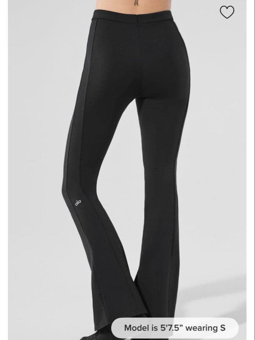 正規品新品タグ付aloyogaハイウエストフレアレギンス XXS pilates