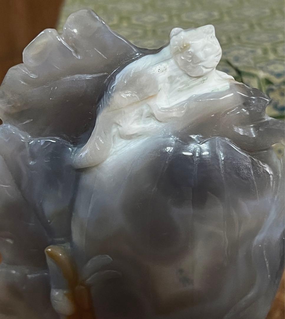 中国美術 時代 瑠璃 玉 台座 共箱