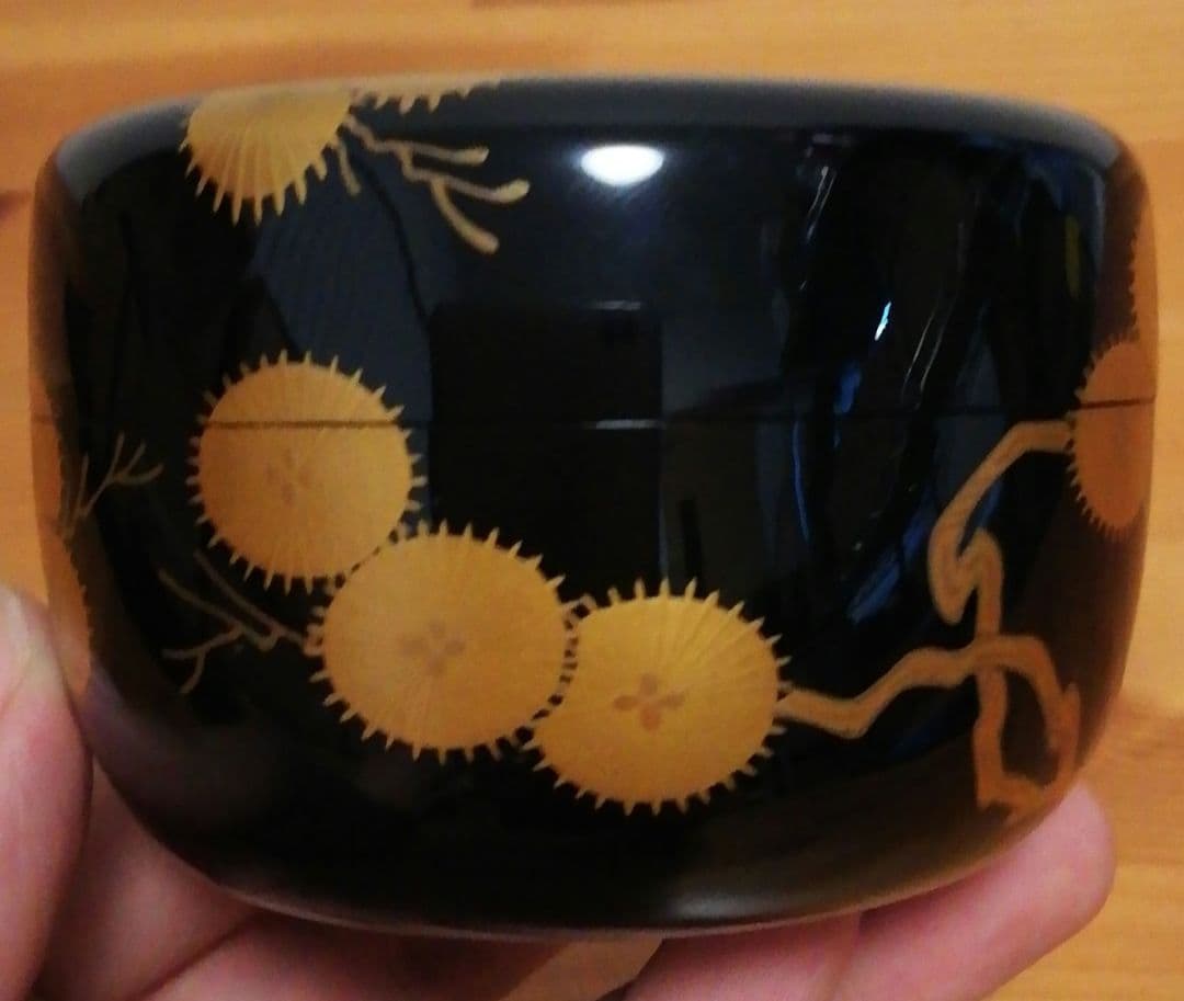 宗廣作　唐松　蒔絵　棗　共箱　茶道具
