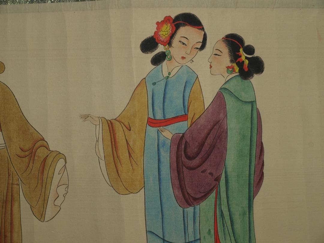 骨董市仕入れ品　中国明時代の掛軸　激安骨董品　肉筆保証 BD360A8-2