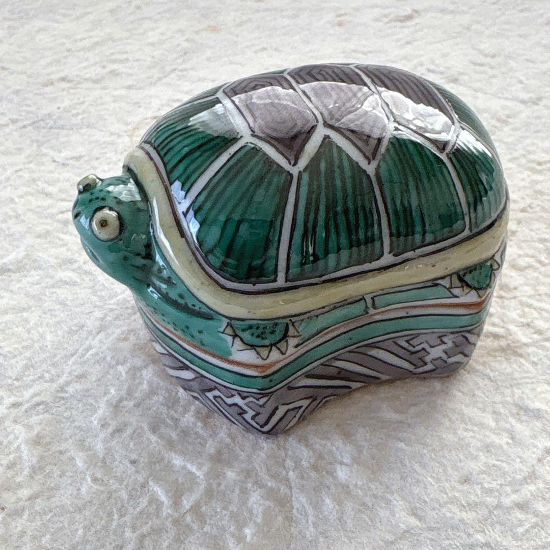 茶道具　亀　香合　須田菁華作　吉田屋