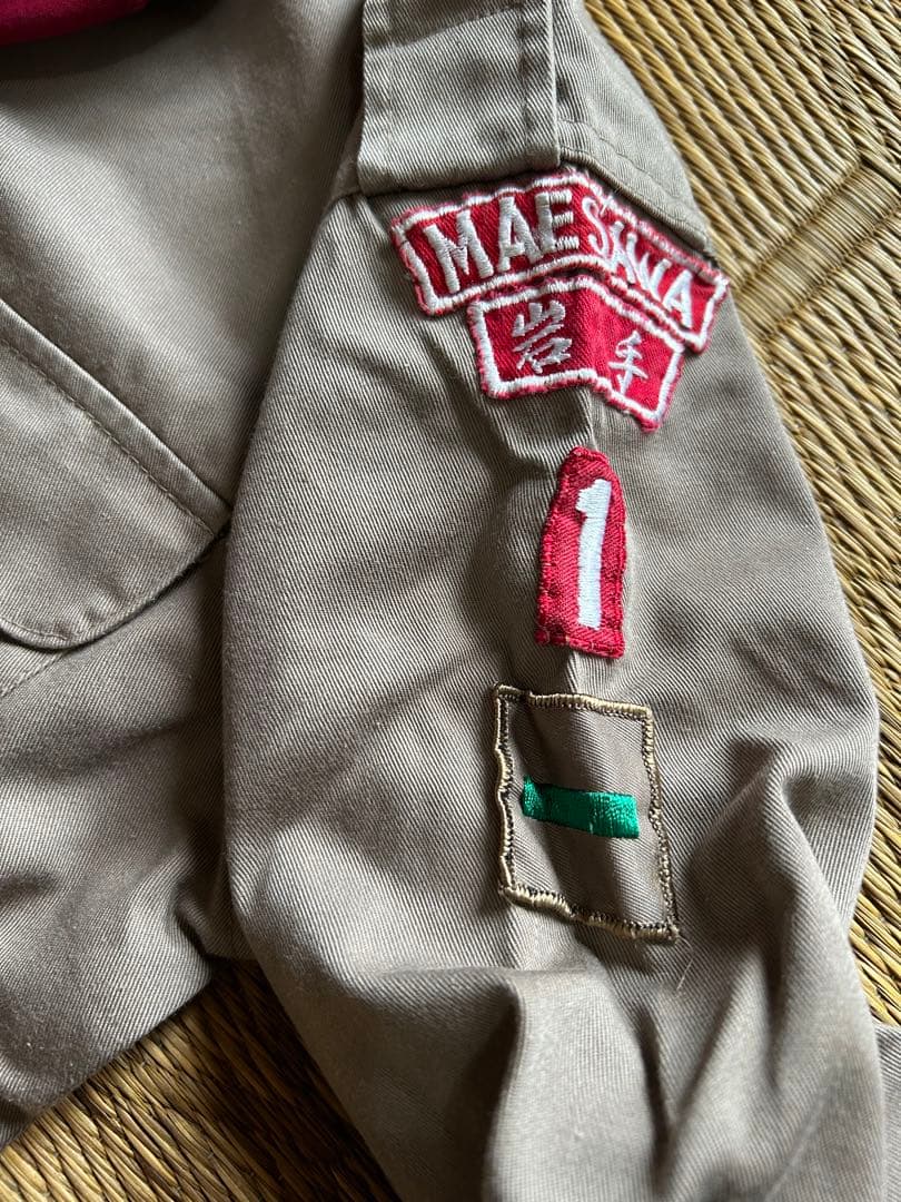ボーイスカウト 制服 ベージュ 各種パッチ付き かわいい