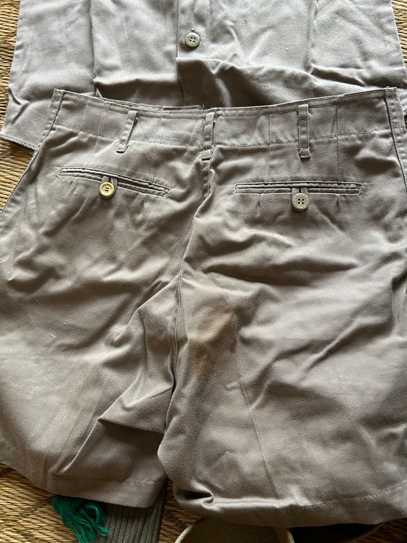 ボーイスカウト 制服 ベージュ 各種パッチ付き かわいい