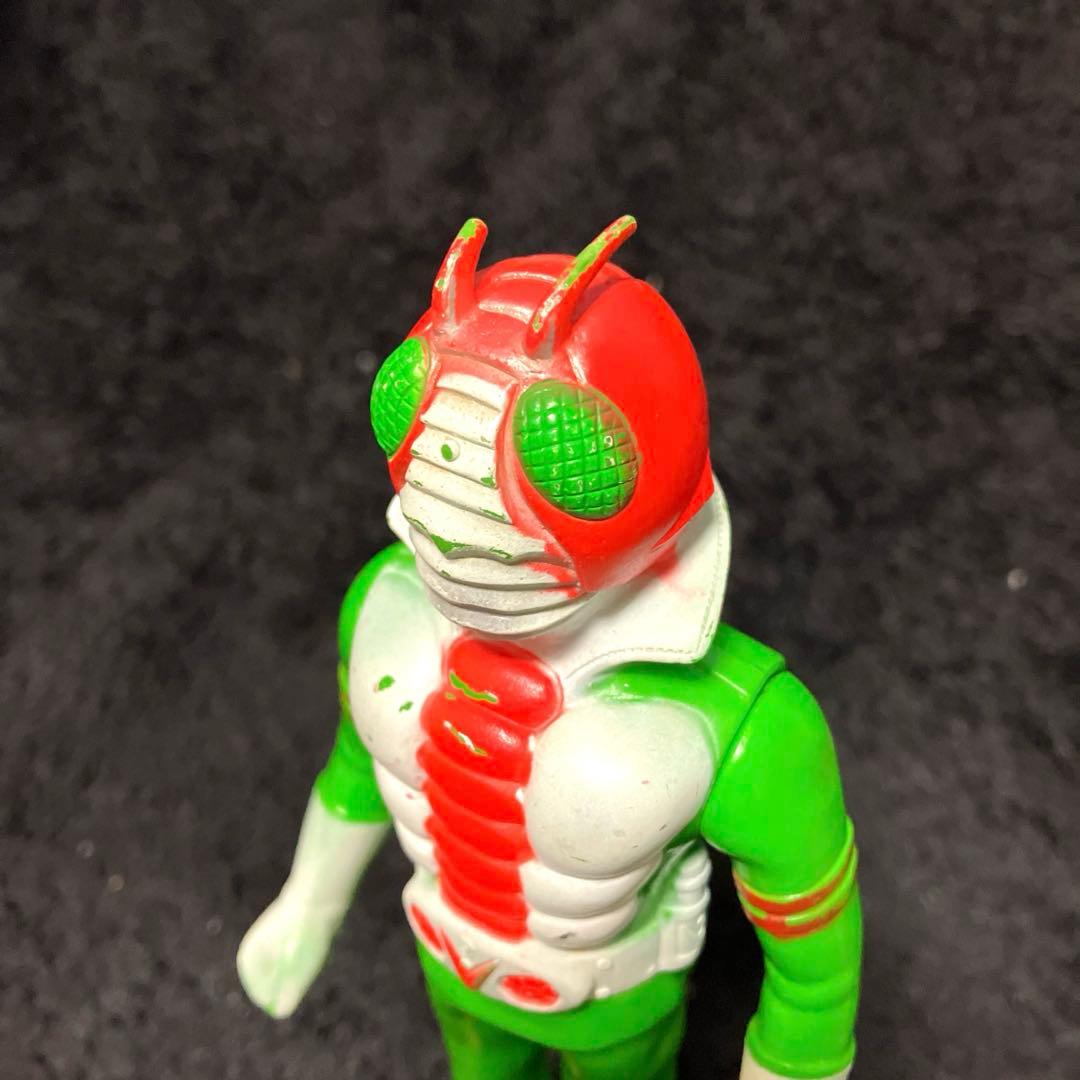 当時物！ポピー★仮面ライダーv3★ミドルサイズ 約18cm★ソフビ