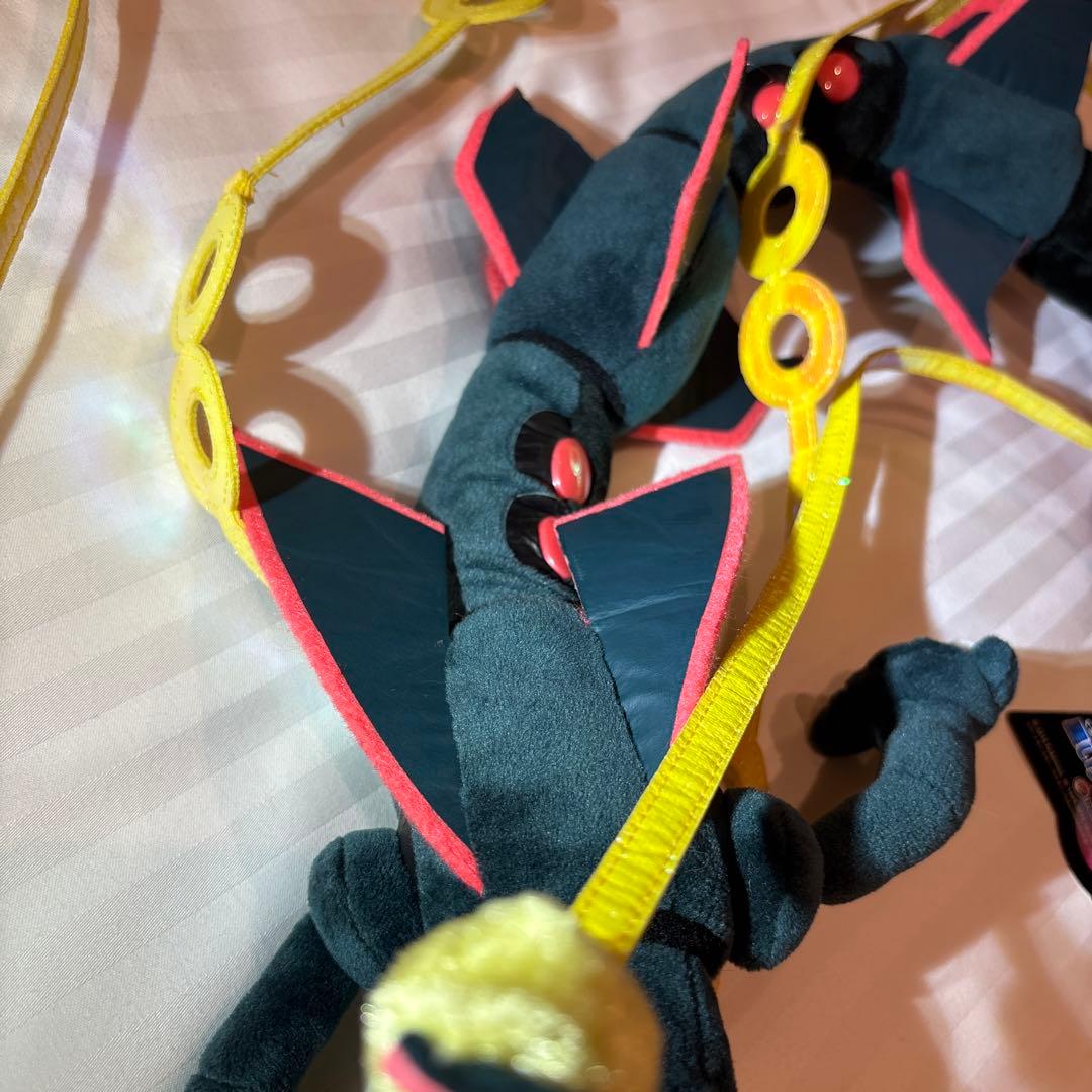 黒いメガレックウザ　ぬいぐるみ　タグ付き　ポケモンセンター限定