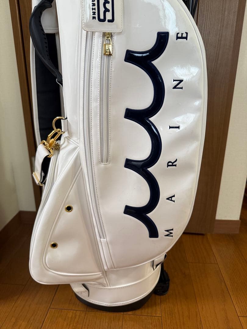 MUTA MARINE キャディバッグ ホワイト/ブルー