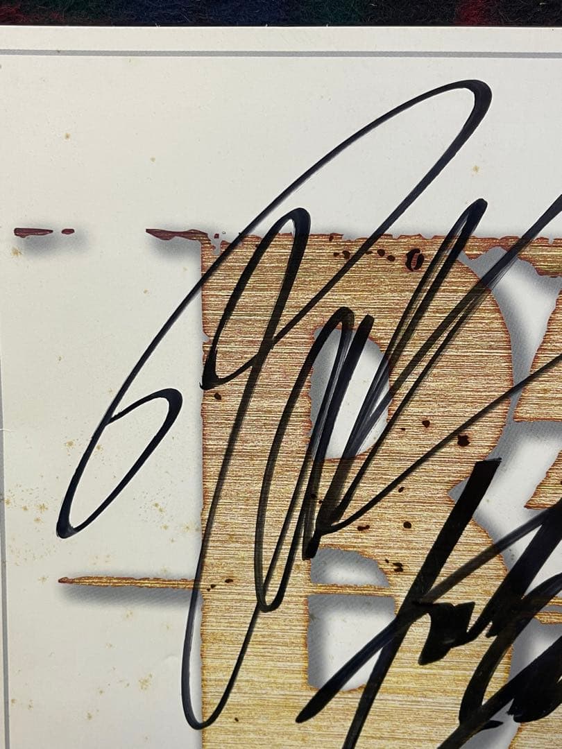 B'z SURVIVEツアー限定サイン色紙 希少　汚れあり　直筆サイン色紙 色紙