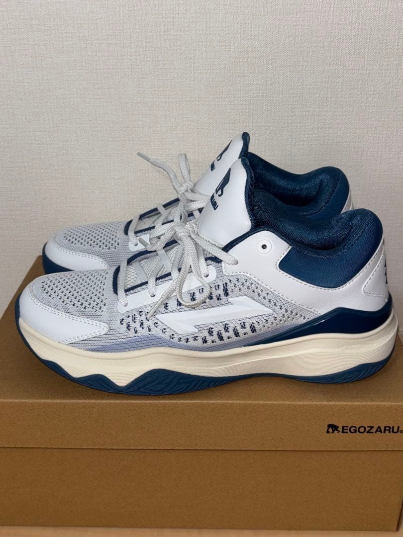 EGOZARU バスケットボールシューズ ホワイト/ネイビー