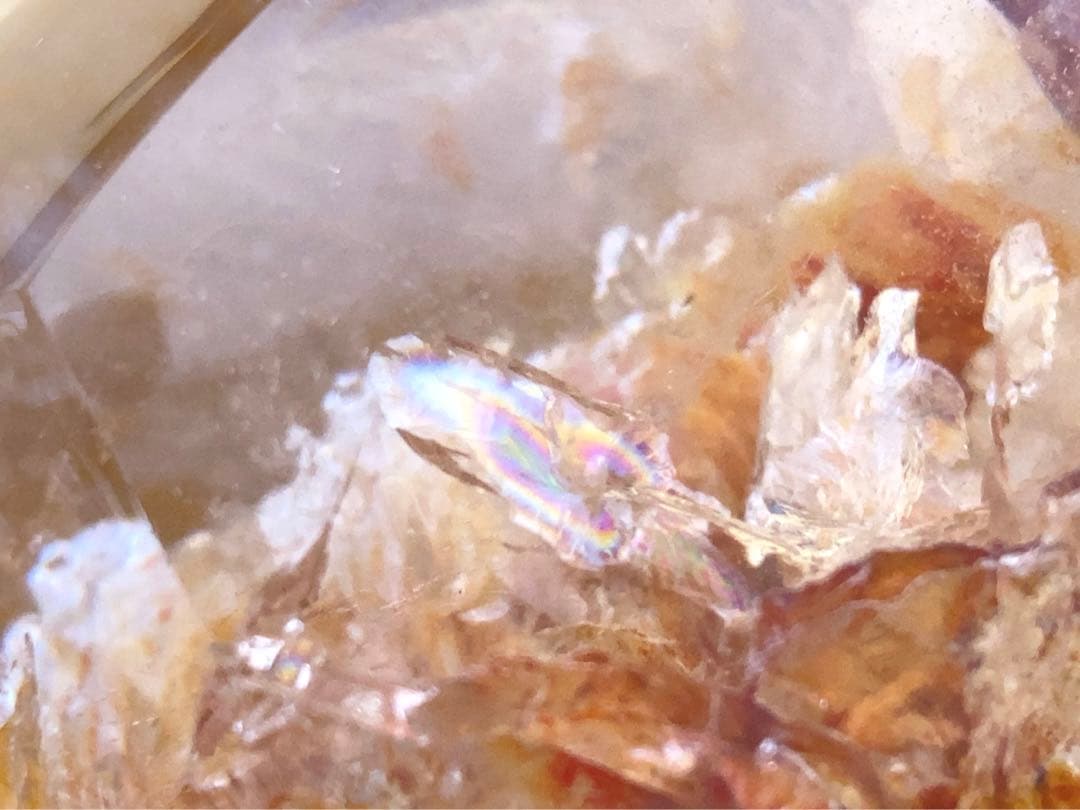天然パワーストーン・虹色結晶入りガーデンクォーツ原石