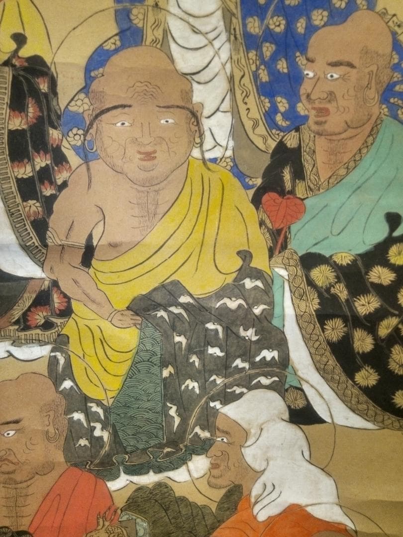本物李朝時代の十六羅漢図(大作）
