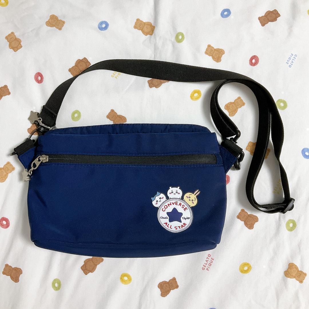 【匿名配送】ちいかわ CONVERSE コンバース ショルダーバッグ ネイビー