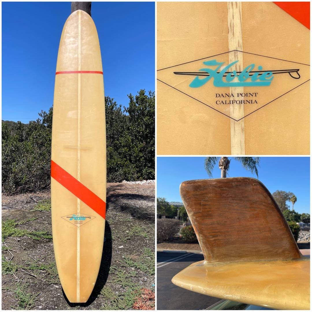 激レア◇60'sビンテージ◇HOBIEホビー ロングボード◇9'8 ウッドフィン