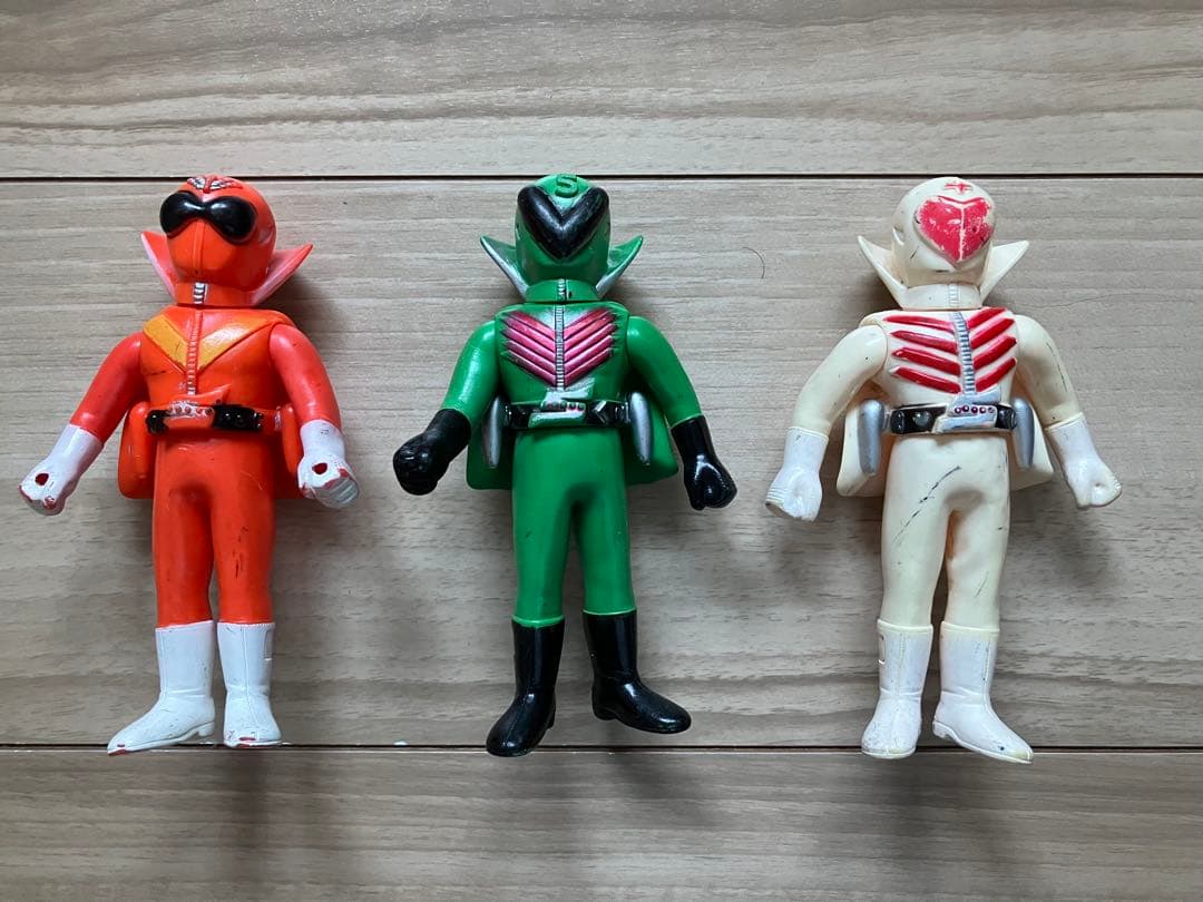 ゴレンジャー レトロ ソフビ3体セット　ポピー