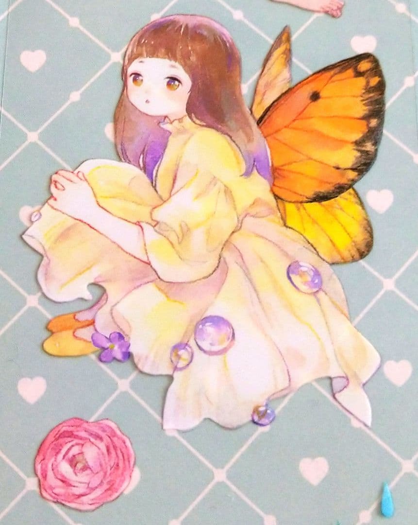 のこり２✩SALE✩789＃花间精灵(PET)欣甜切売り海外人物マステ女の子苜暖