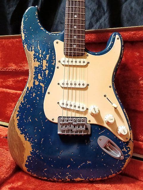 ギター Custom HardRelic Trans Blue Stratocaster