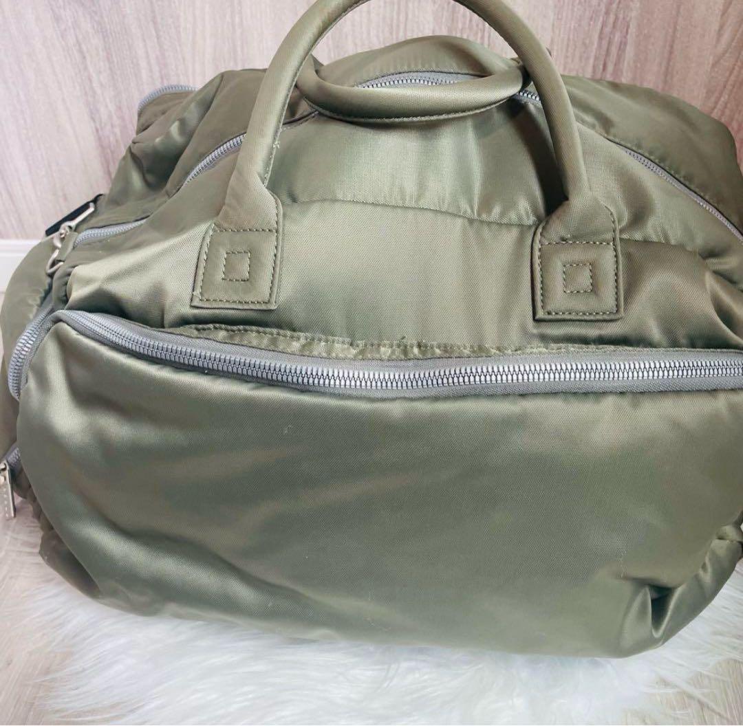 未使用級　オノフ　ボストンバッグ　2WAY ショルダー　大容量収納可能　カーキ