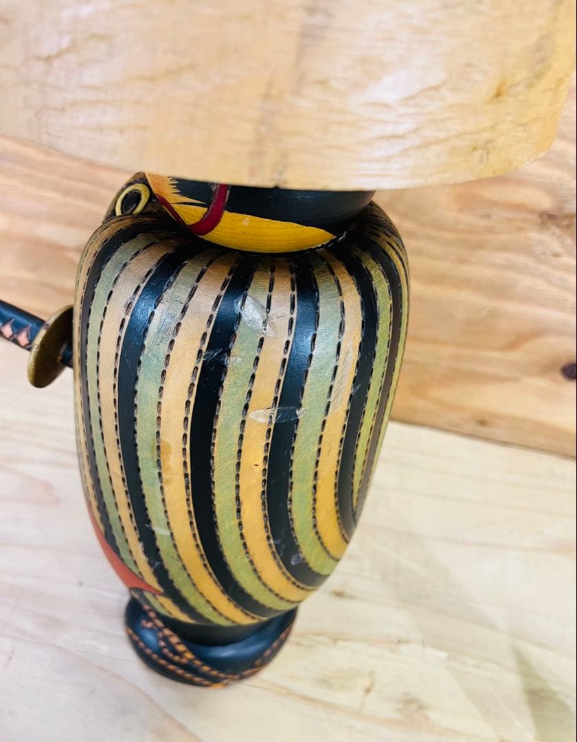 創作こけし 内閣総理大臣賞受賞作家作品 小林伊之介作 國定忠治 高さ約38cm