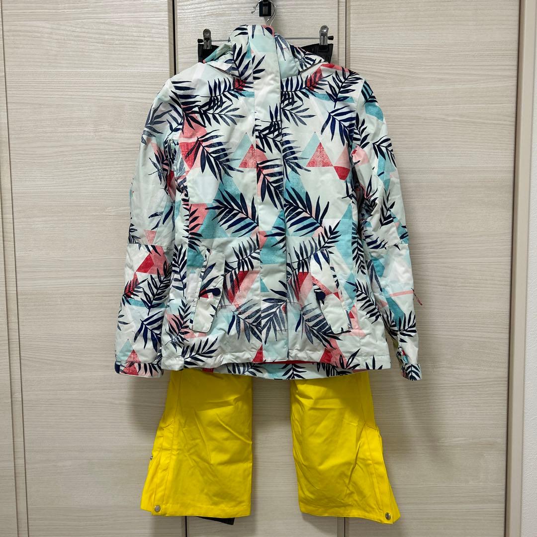 ロキシー　スノボウェア　スノーボードウェア　スキーウェア　M ボタニカル　黄色
