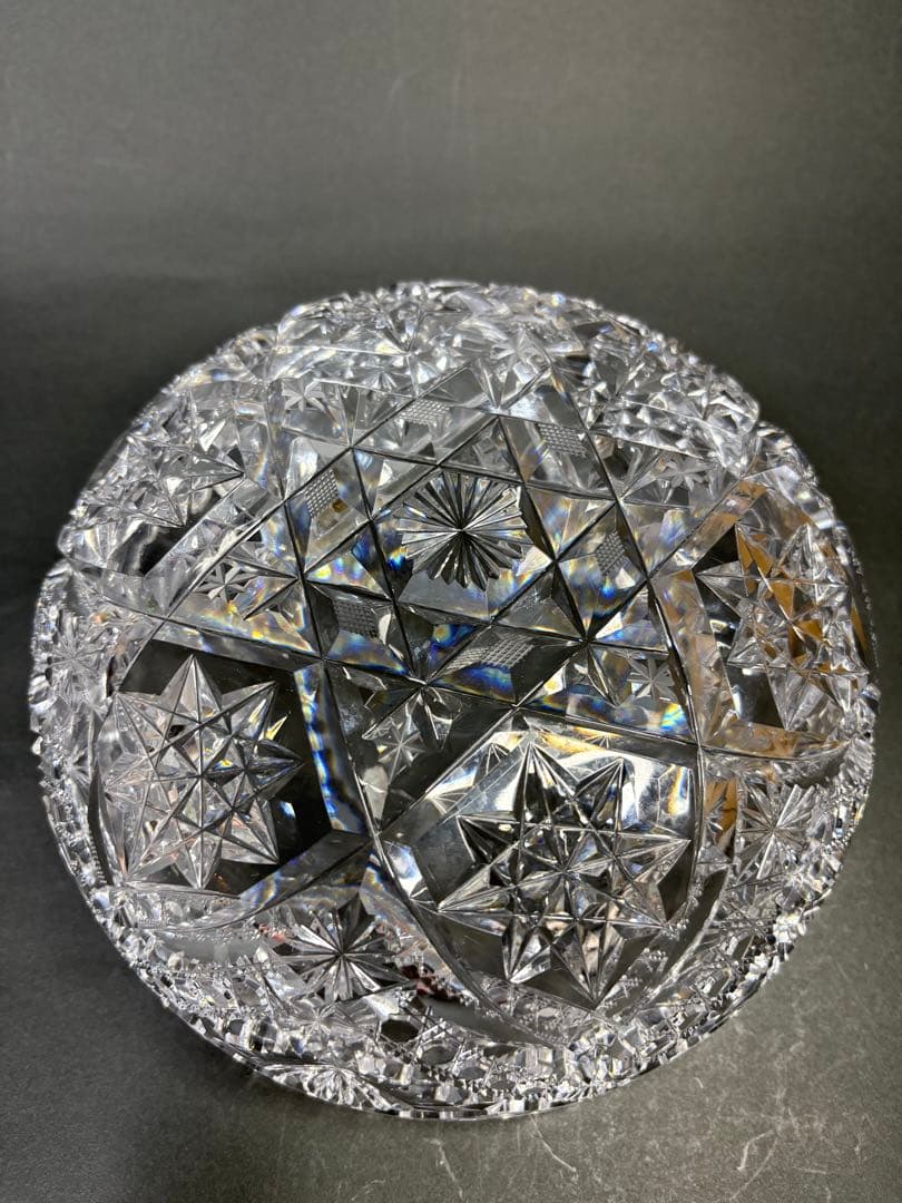 作者不詳クリスタルガラスギヤマン細密文様鉢