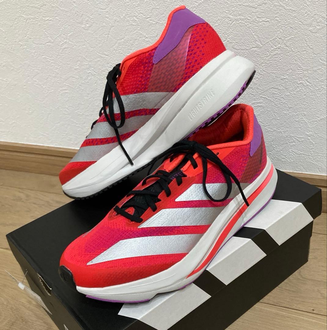 【新品】ADIZERO SL2 M 25.0cm レッド/シルバー 箱付き