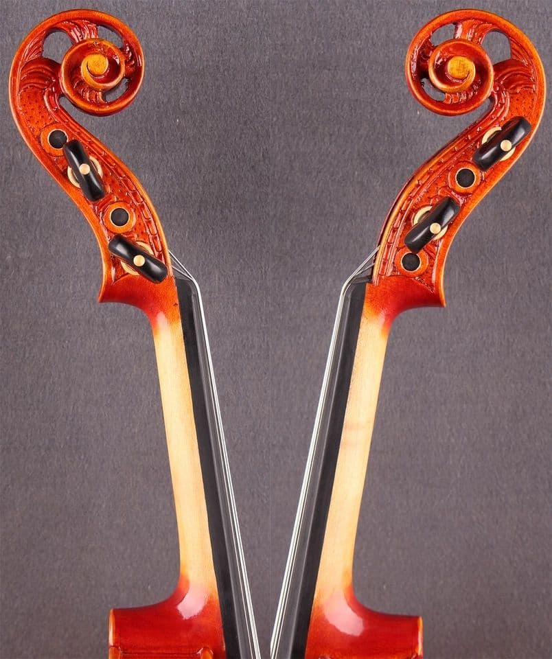 彫刻バイオリン!! 4/4手作りヴィオリーノ楽器