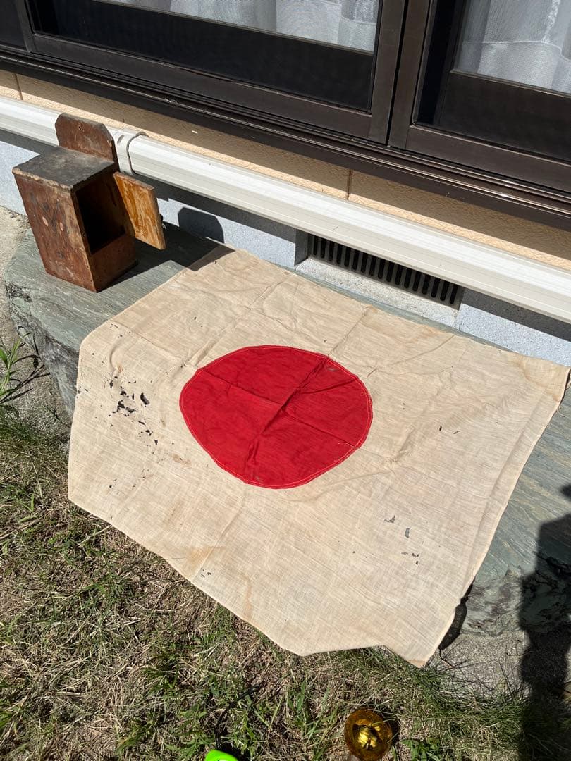 国旗　アンティーク　木箱　戦時中