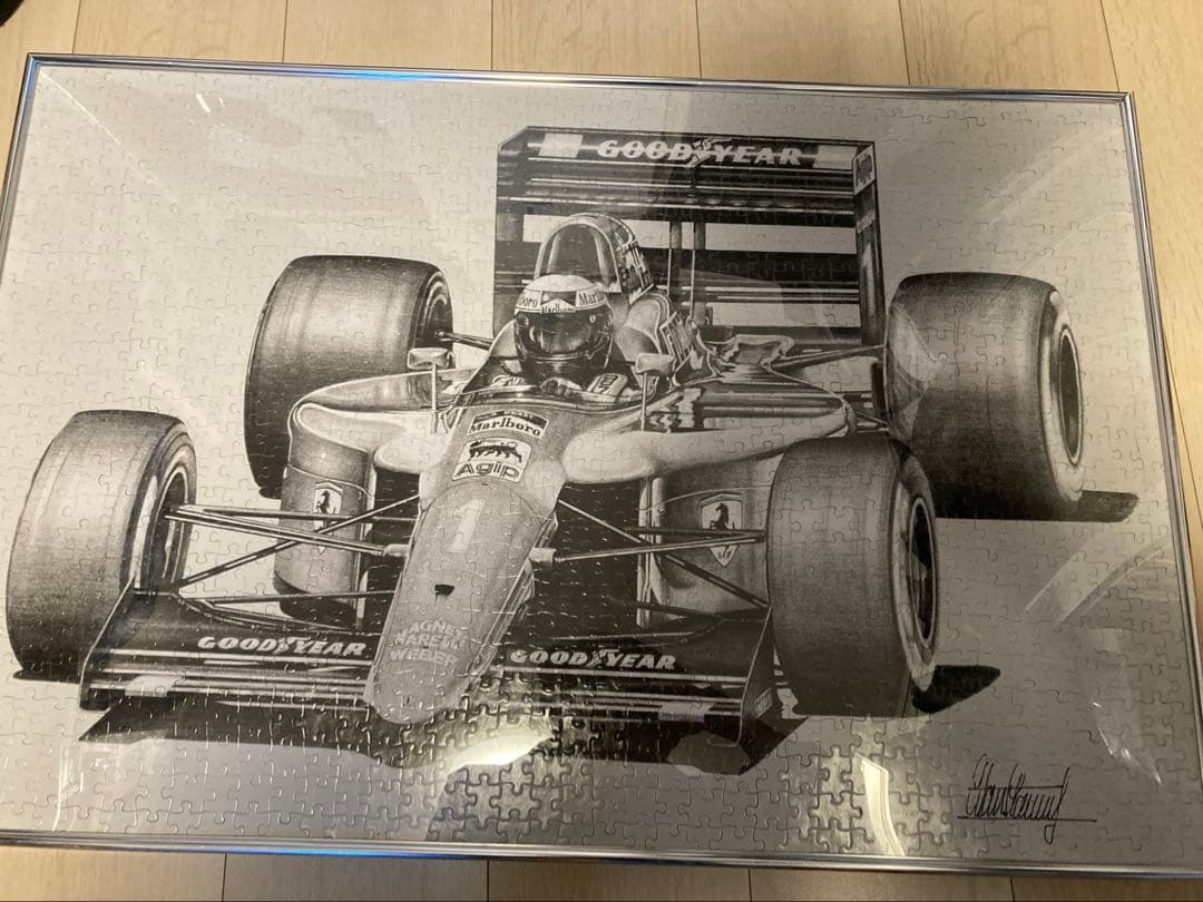 【美品】 F1 パズル フェラーリ T312 ジル ビルヌーブ サイン入り