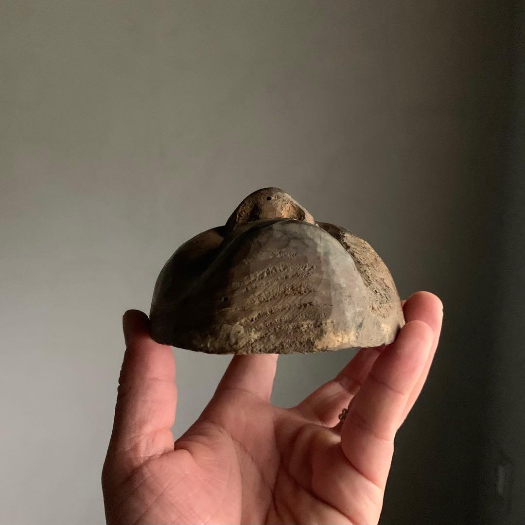 木彫 面型 ？ 古道具 木彫面 アンティーク 古美術 オブジェ