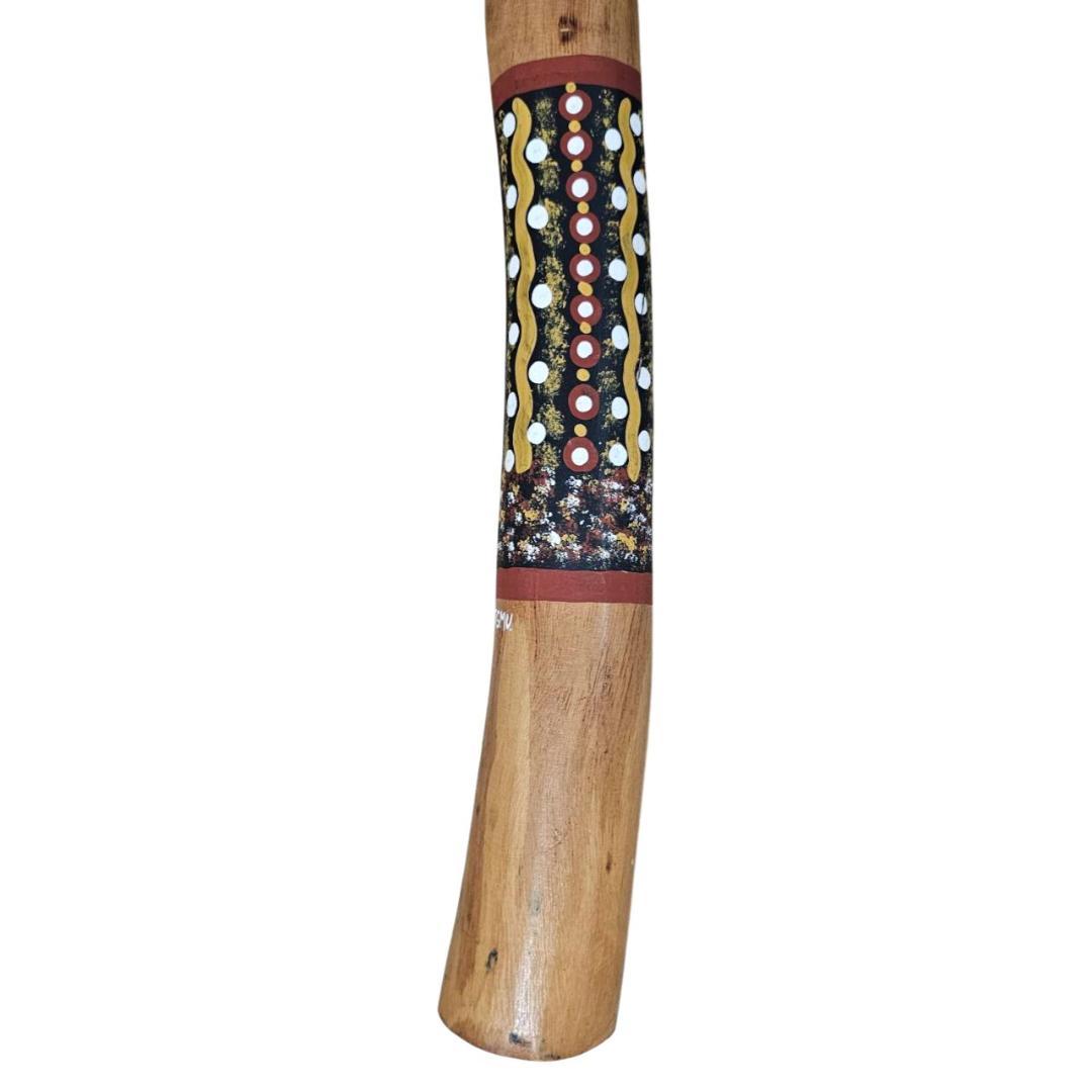 世界最古の金管楽器 木製ディジュリドゥ 約118cm アボリジニ風ハンドペイント