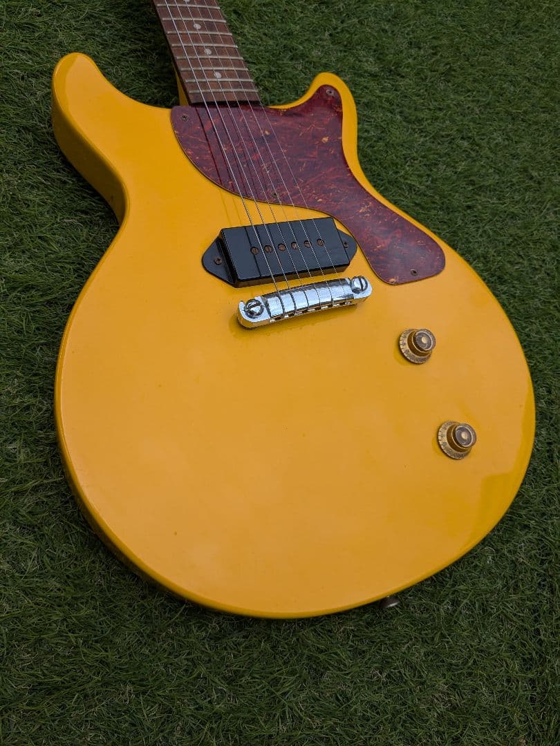 Maison TV YELLOW P90 レスポールjrダブルカッタウェイ