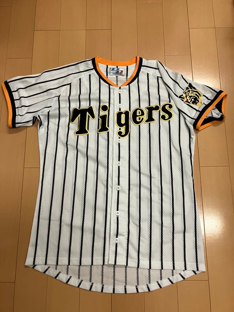 阪神タイガース　シャープ産業　ユニフォーム　無地　背番号無し　当時　復刻　ミズノ