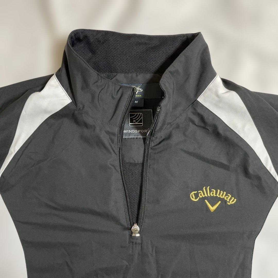 Callaway 半袖ウィンドジャケット M ブラック✖️ホワイト　未使用に近い