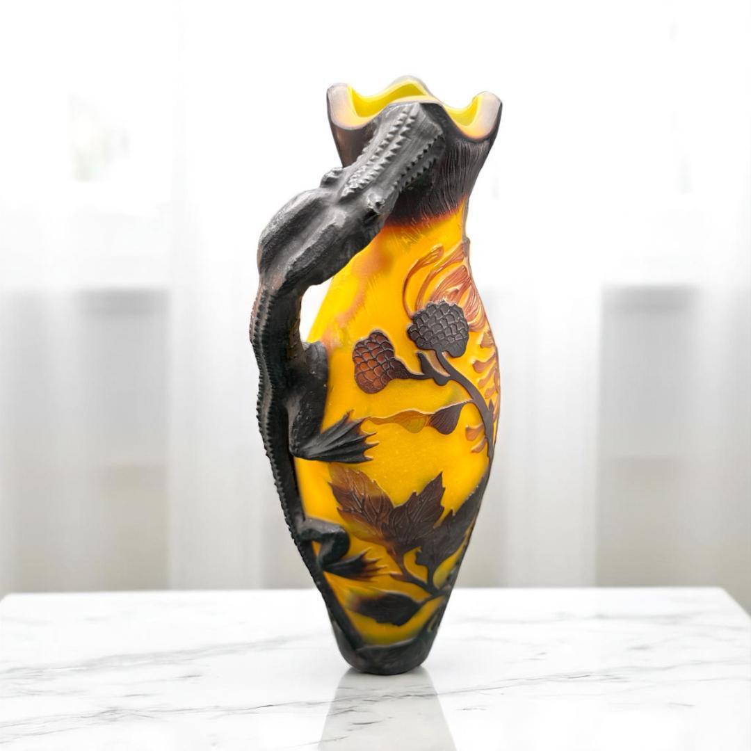 高さ30㎝【希少】エミールガレ風　レプリカ　水差し　花瓶