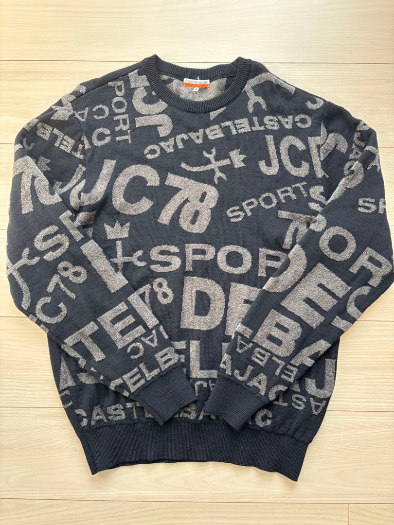 カステルバジャック　46 黒　柄　セーター