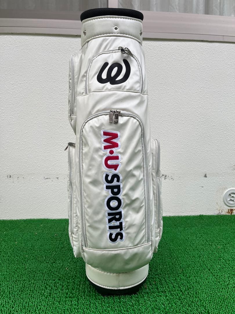 MU SPORTS キャディバッグ　ホワイト