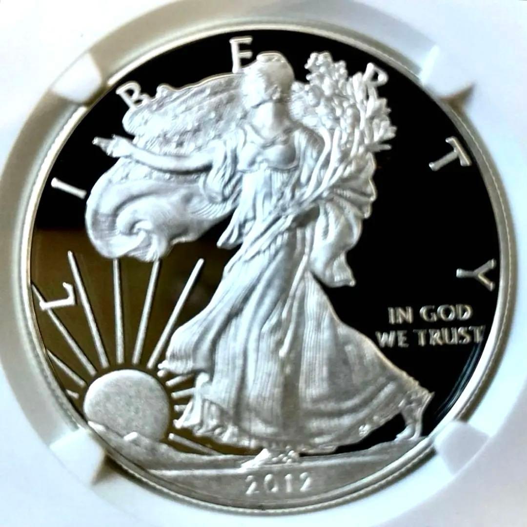 ★★★うりぼう★★★2012年アメリカ1ドルイーグル銀貨★PF70UCER