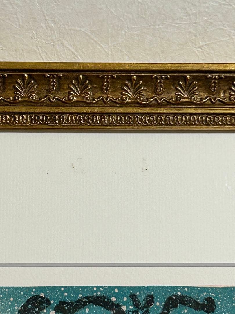 ポール アイズピリ　グレーの背景のピンクのバラ　リトグラフ