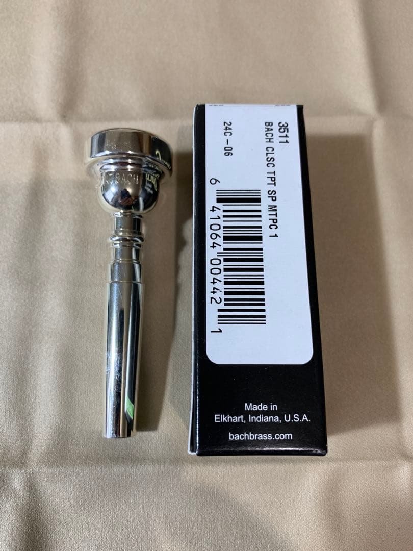 美品 Bach トランペット マウスピース 1 バック