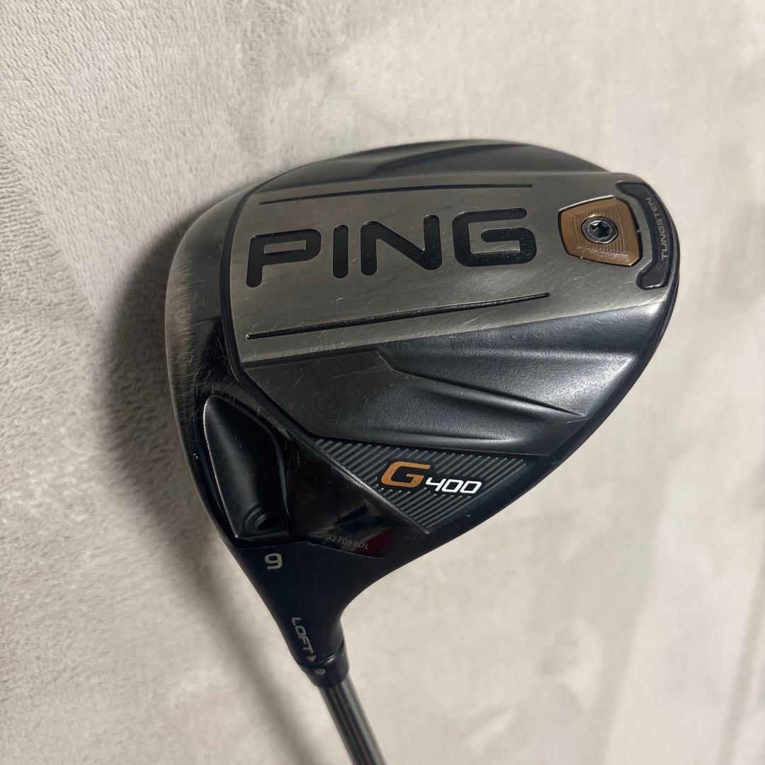【PING】G400 左用ドライバー ９度 純正シャフト付 173-75 X