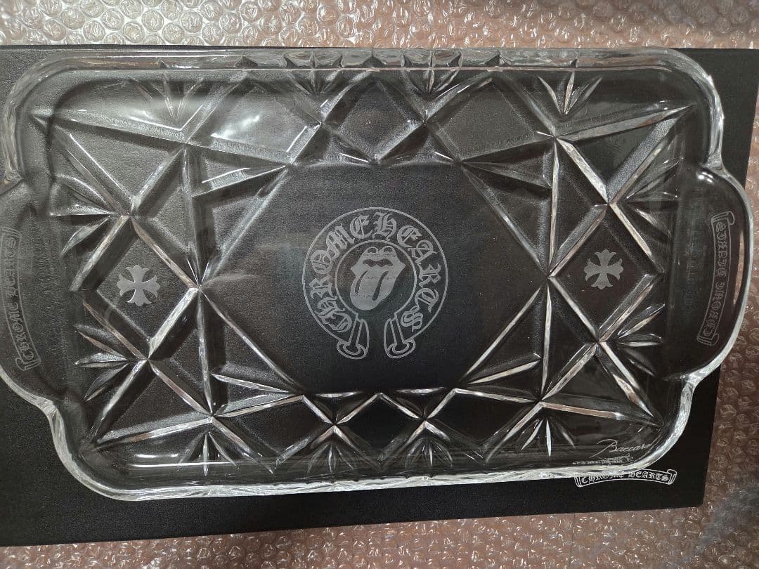 未使用保管品箱付美品クロムハーツバカラ中型トレーお皿ガラス送料無料