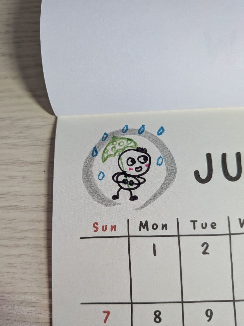 ハンドメイド2026年カレンダー 《35》手描きイラスト