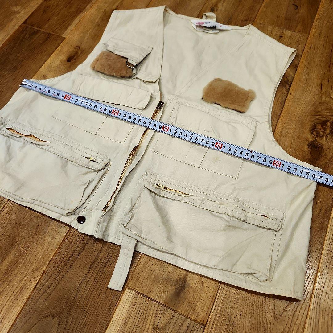 【希少】SEAWAY80〜90年代フィッシングベスト ライトベージュ　 M