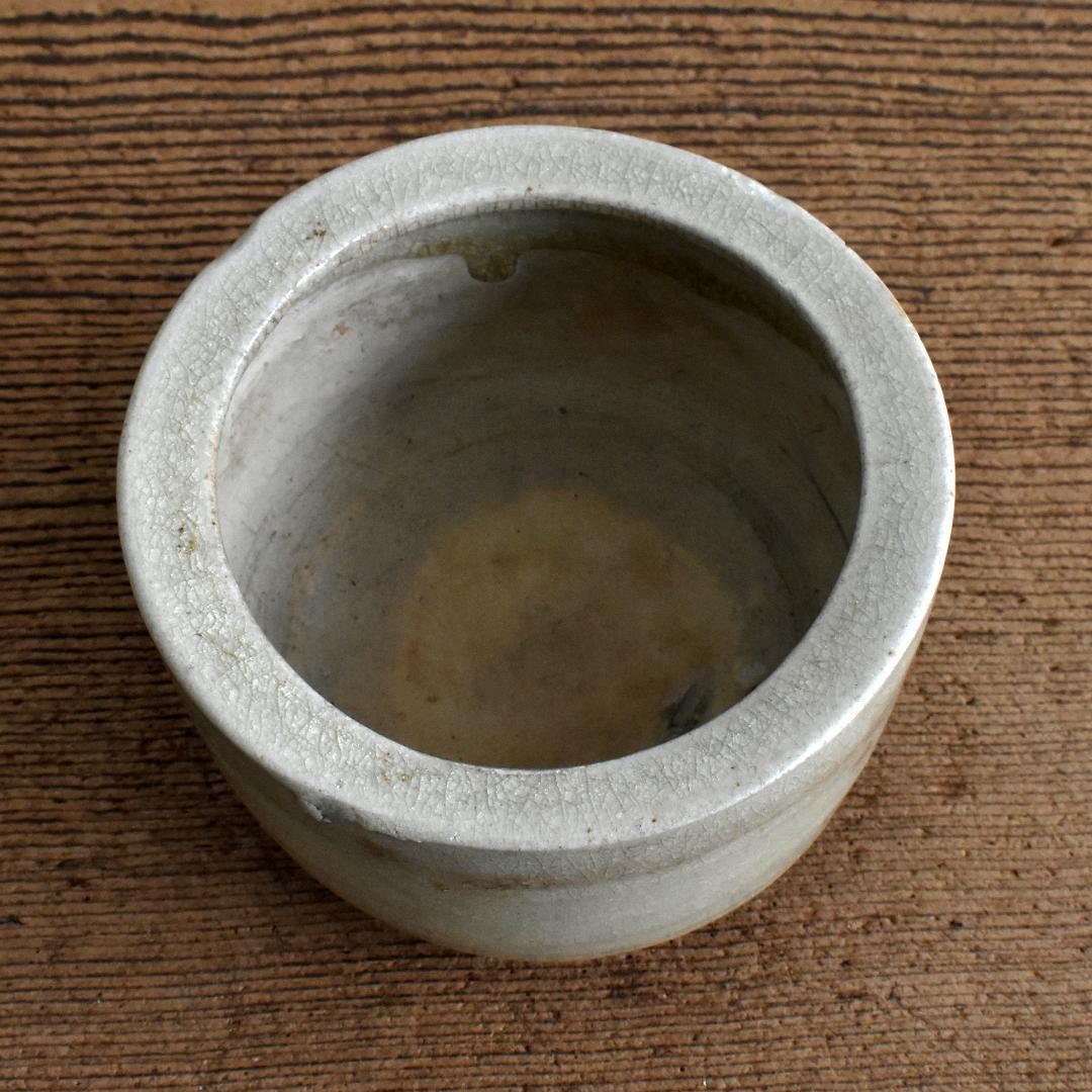 江戸時代 美濃 御深井 灰釉 火入 /瀬戸 常滑 備前 六古窯 古道具 古陶器