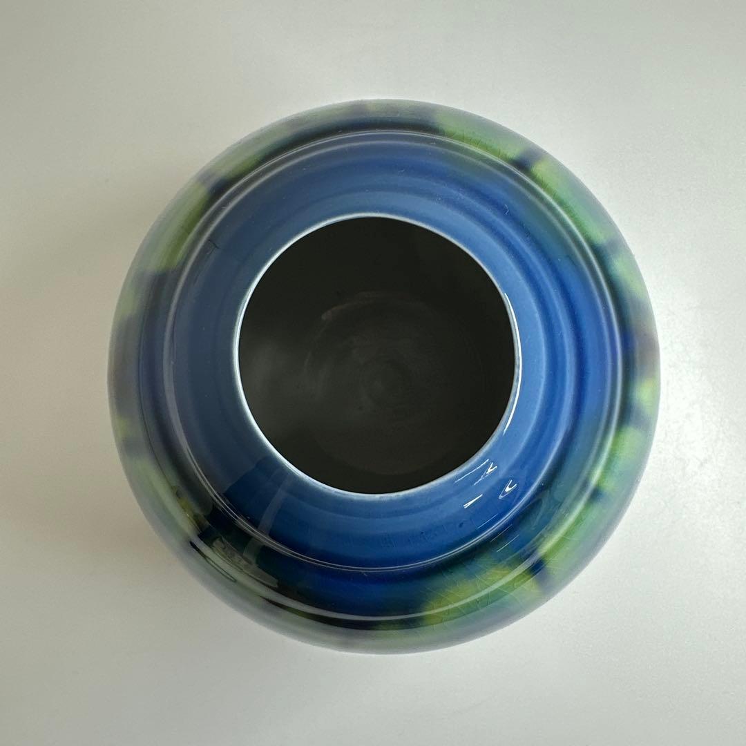 人間国宝　三代九谷八十吉　金銘燿彩壷　共箱　東Y7-0416☆2Fチヒチサ