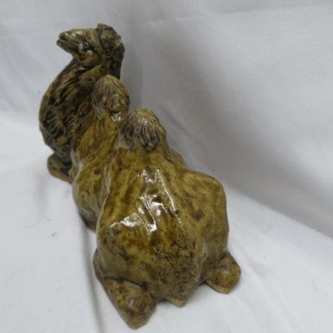 宮崎道正作 益子焼 置物 ラクダ らくだ