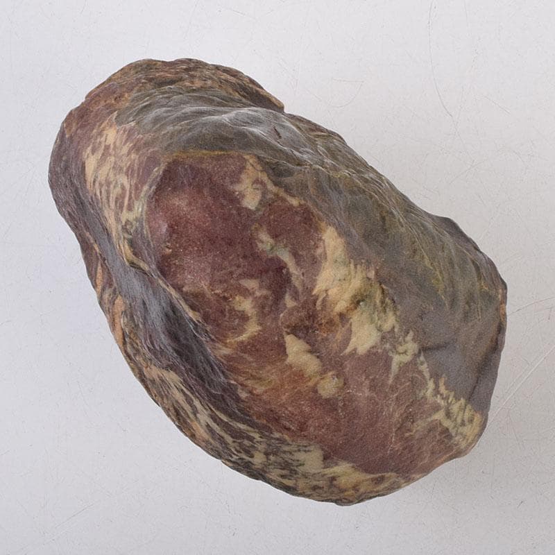 鑑賞石　天然石　赤石　赤玉石　葛屋　置物　約1319g　唐木台付　V　R9170