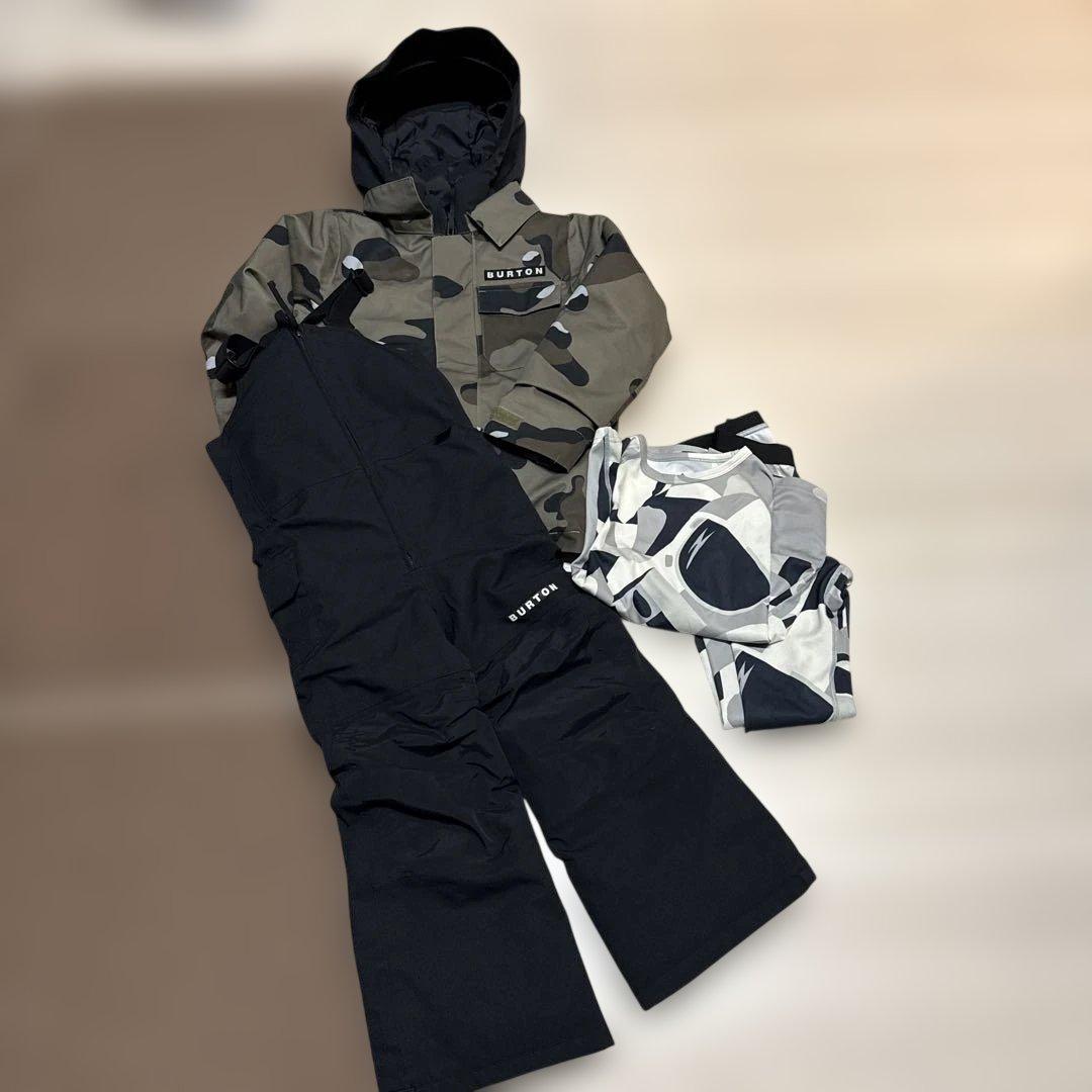 BURTON スノーボードウェアセット XS 迷彩